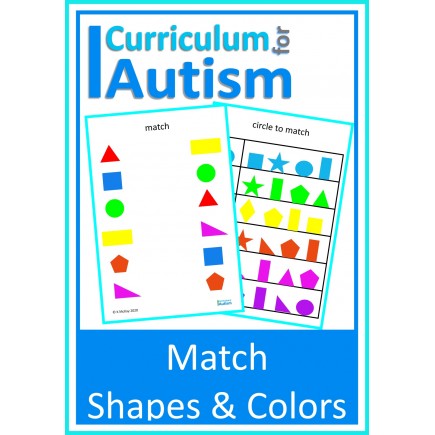 Match Shapes & Colors Visual Discrimination Write & Wipe
